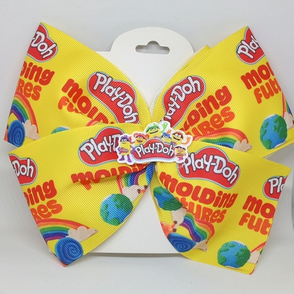Hand Crafted Other - Play-Doh Yellow Hair Bow - Molding Future's